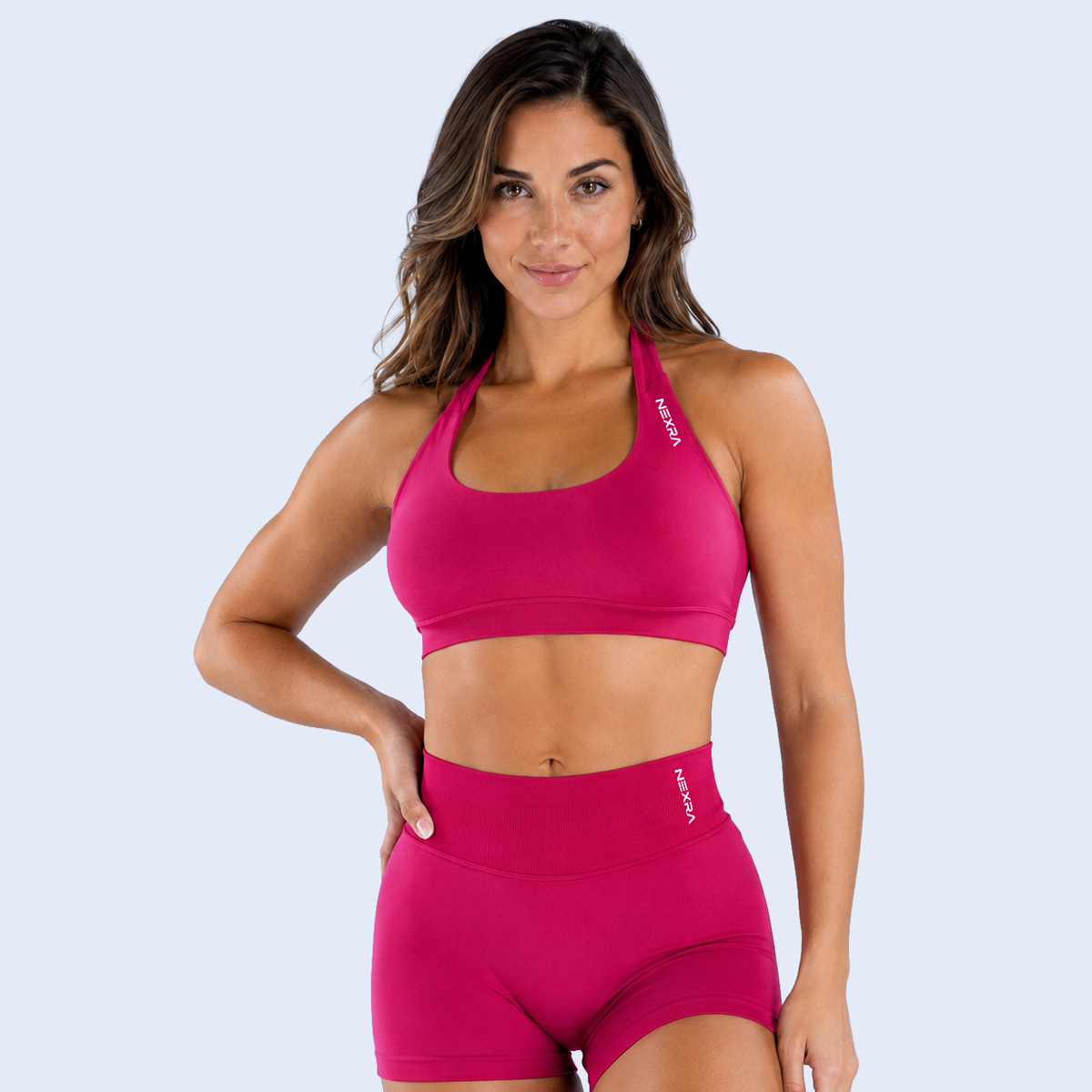 NEXRA Impact Sports Bra in Berry Red