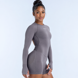 Impact Long Sleeve One Piece - Grey Mauve
