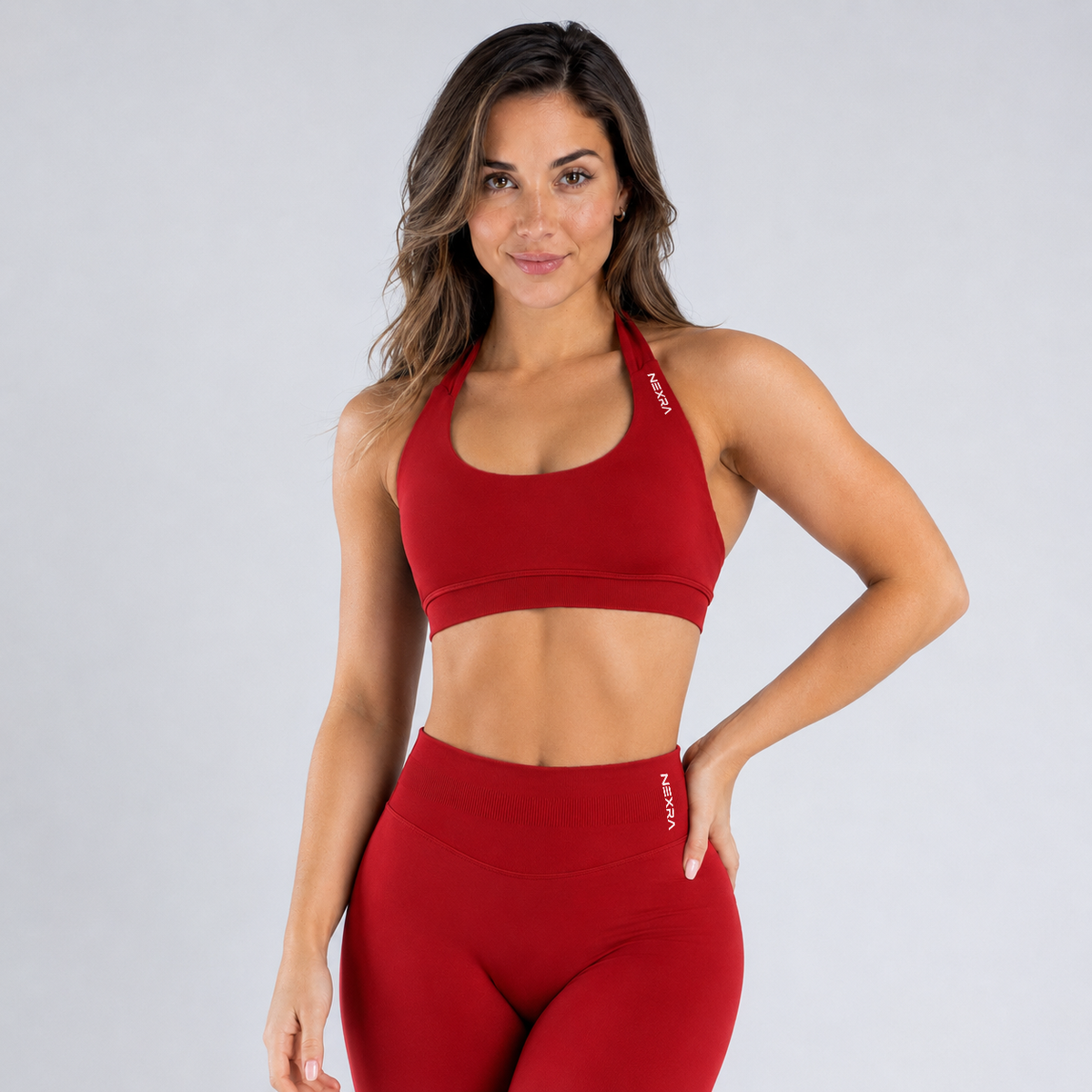 NEXRA Impact Sports Bra in Deep Red