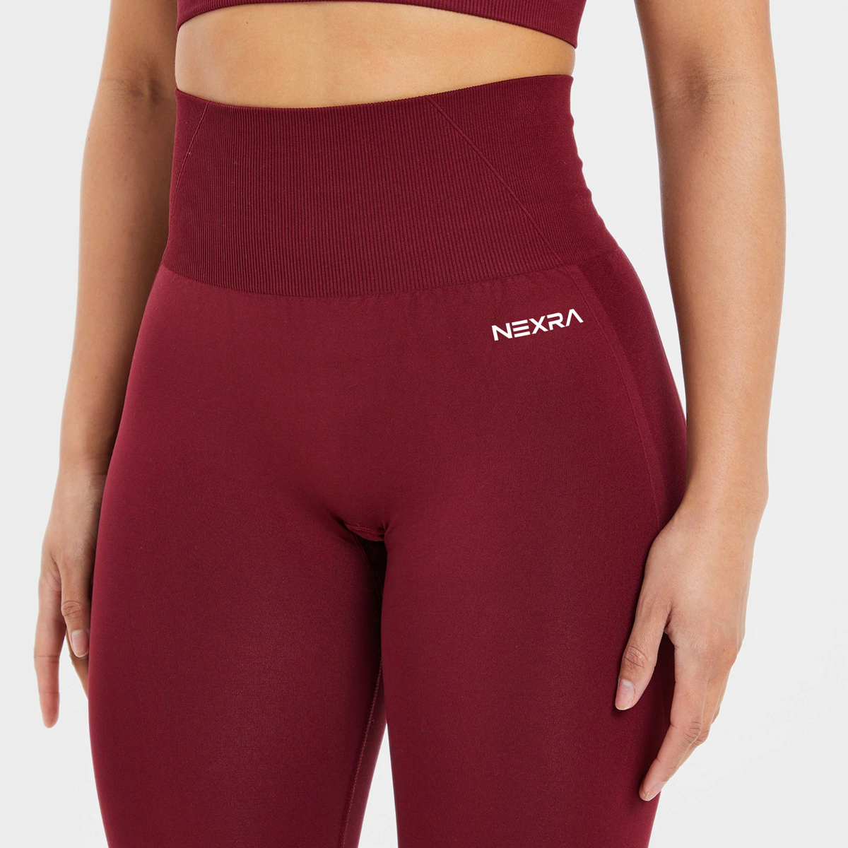 NEXRA Ascend Leggings in Bordeaux