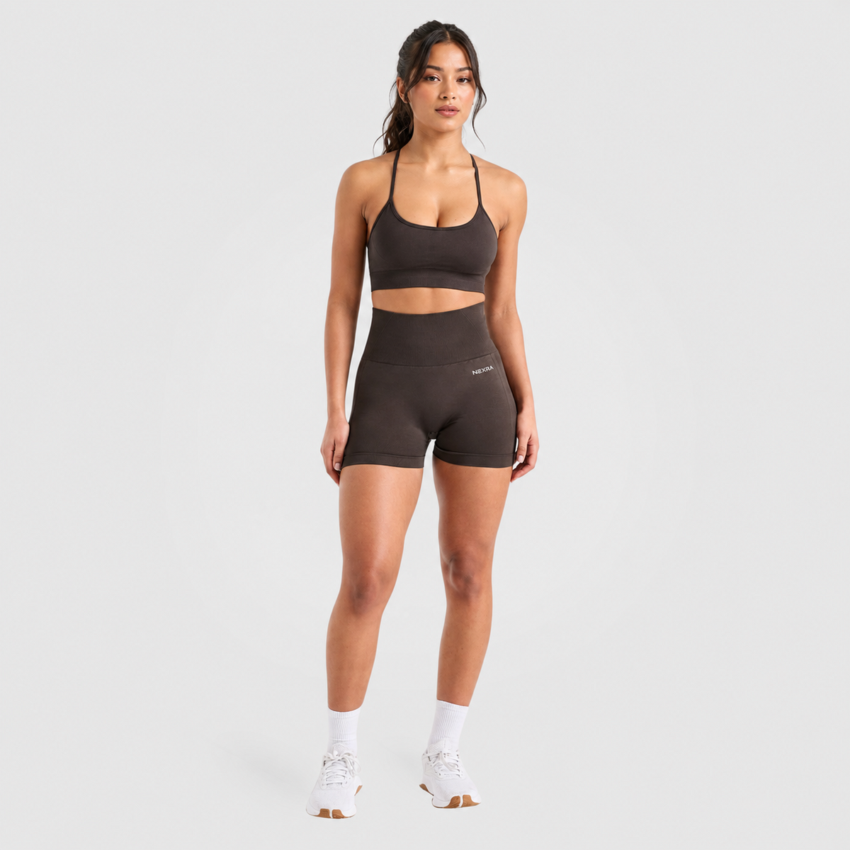 NEXRA Ascend Shorts in Dark Truffle