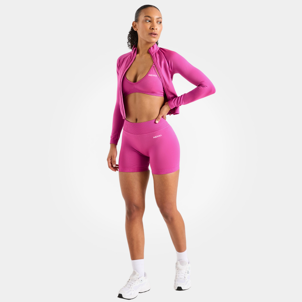 NEXRA Evolve Shorts in Berry Pink