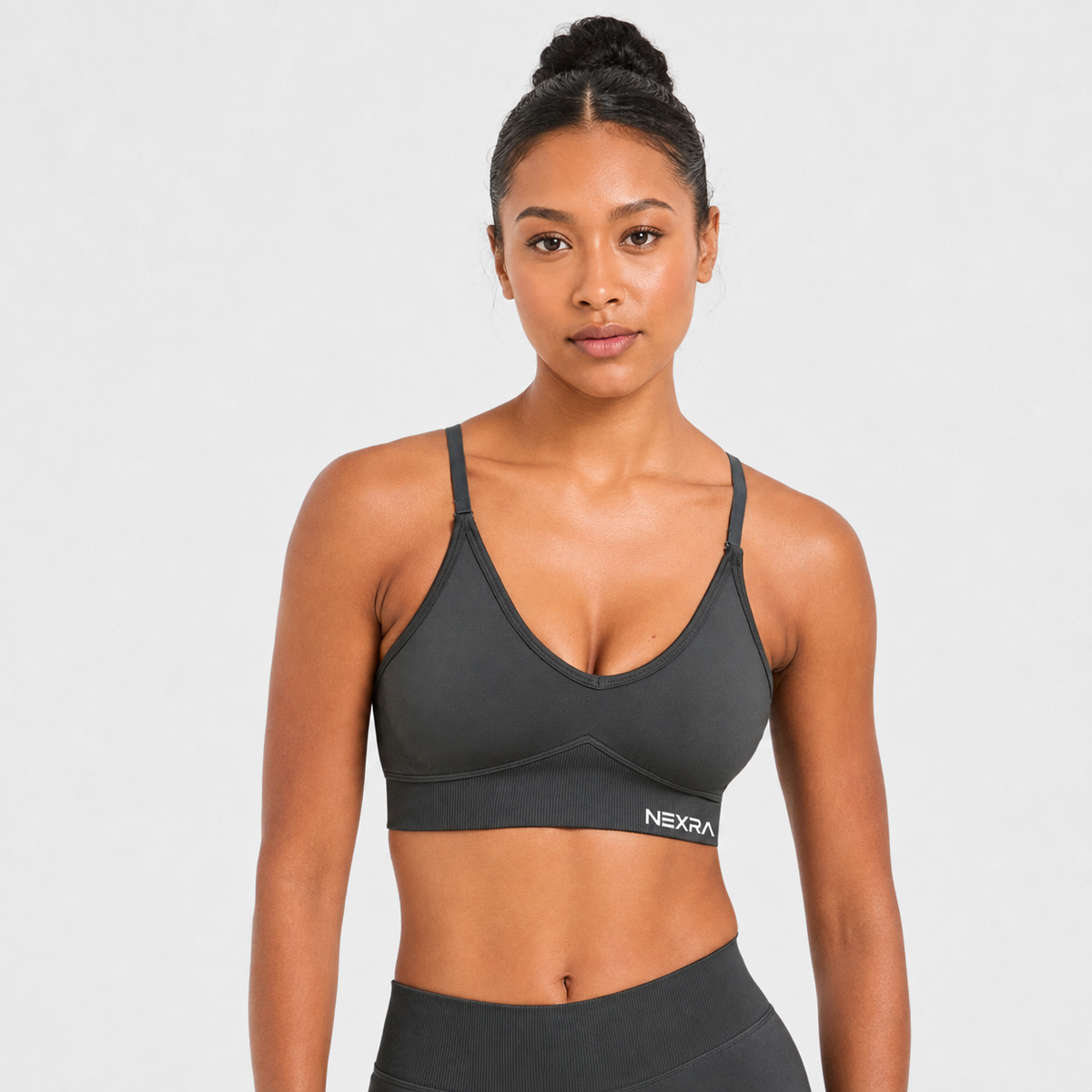 NEXRA Evolve Sports Bra in Graphite