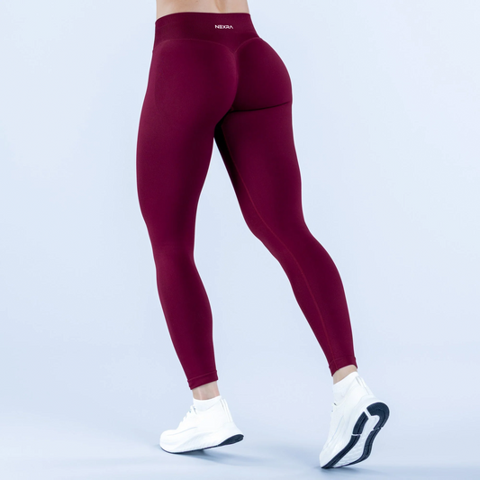 NEXRA Impact Leggings in Burgundy