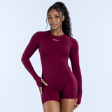 Impact Long Sleeve One Piece - Burgundy