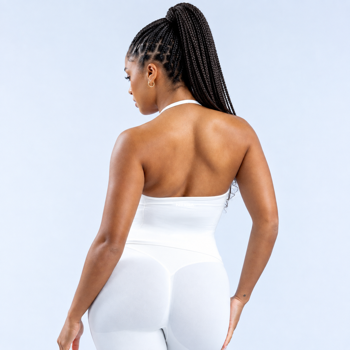 NEXRA Impact Longline Strappy Top in White
