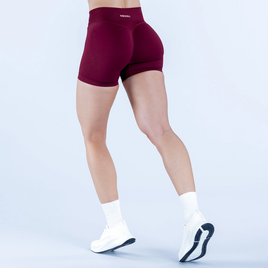 NEXRA Impact Shorts in Burgundy