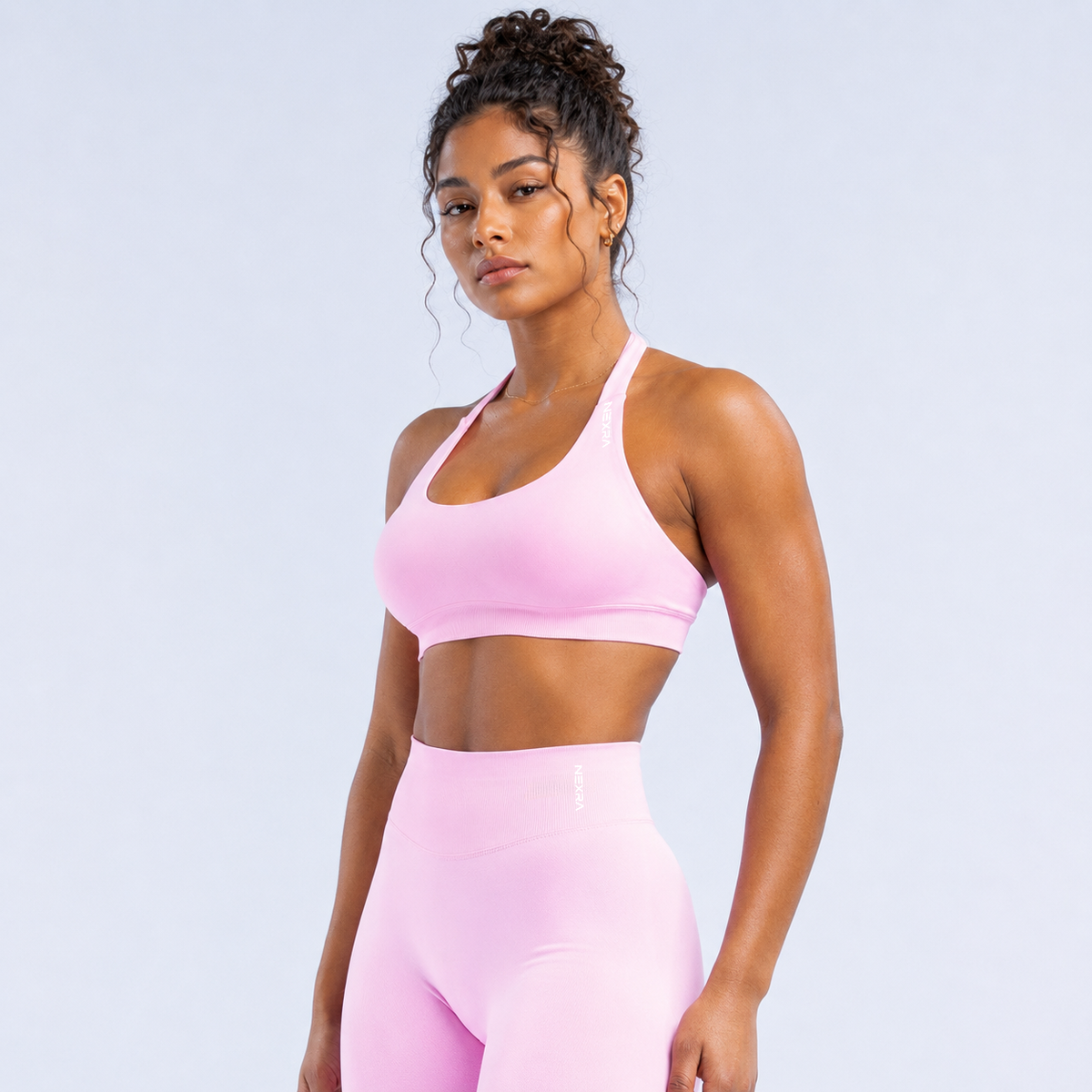 NEXRA Impact Sports Bra in Light Pink