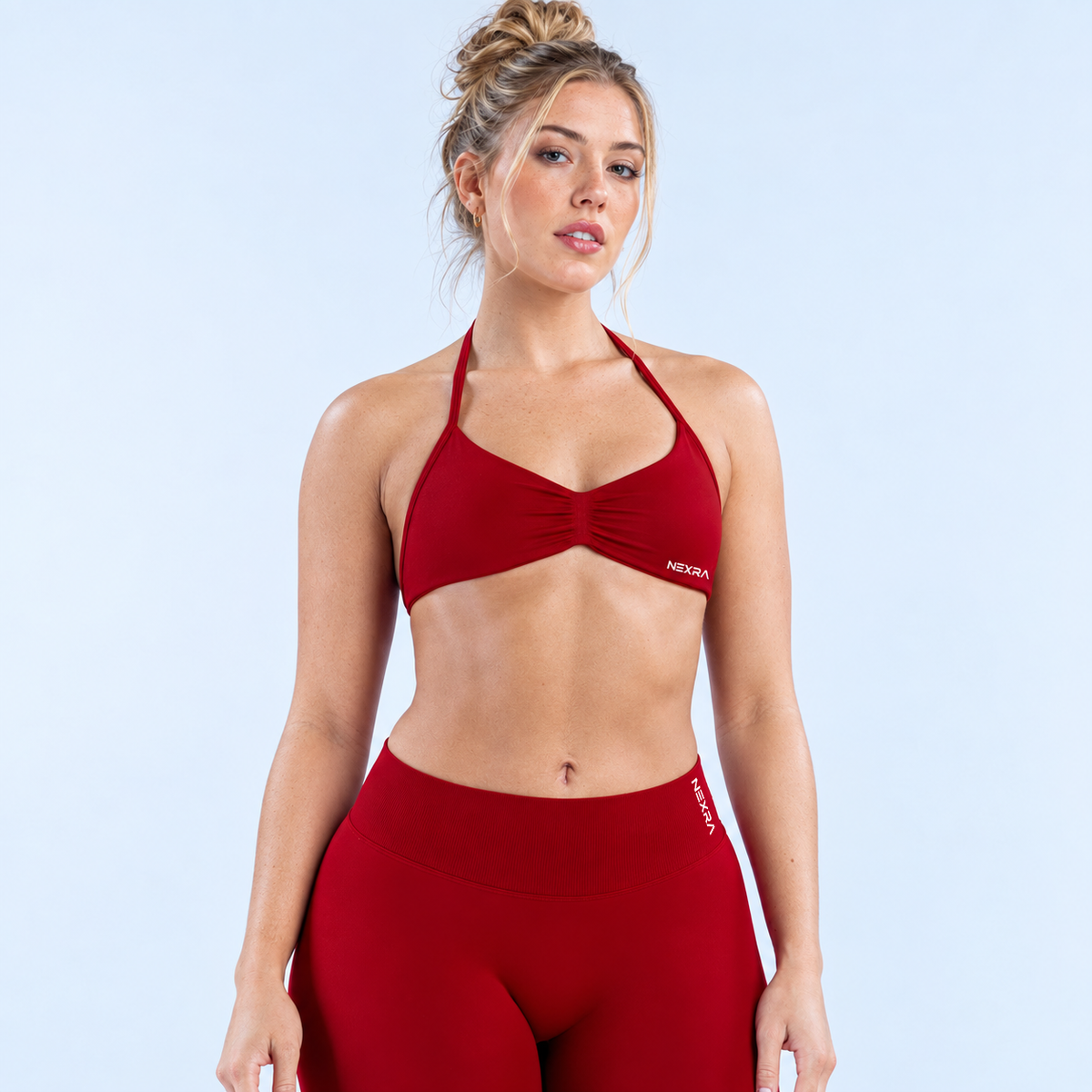 NEXRA Impact Strappy Bra in Deep Red