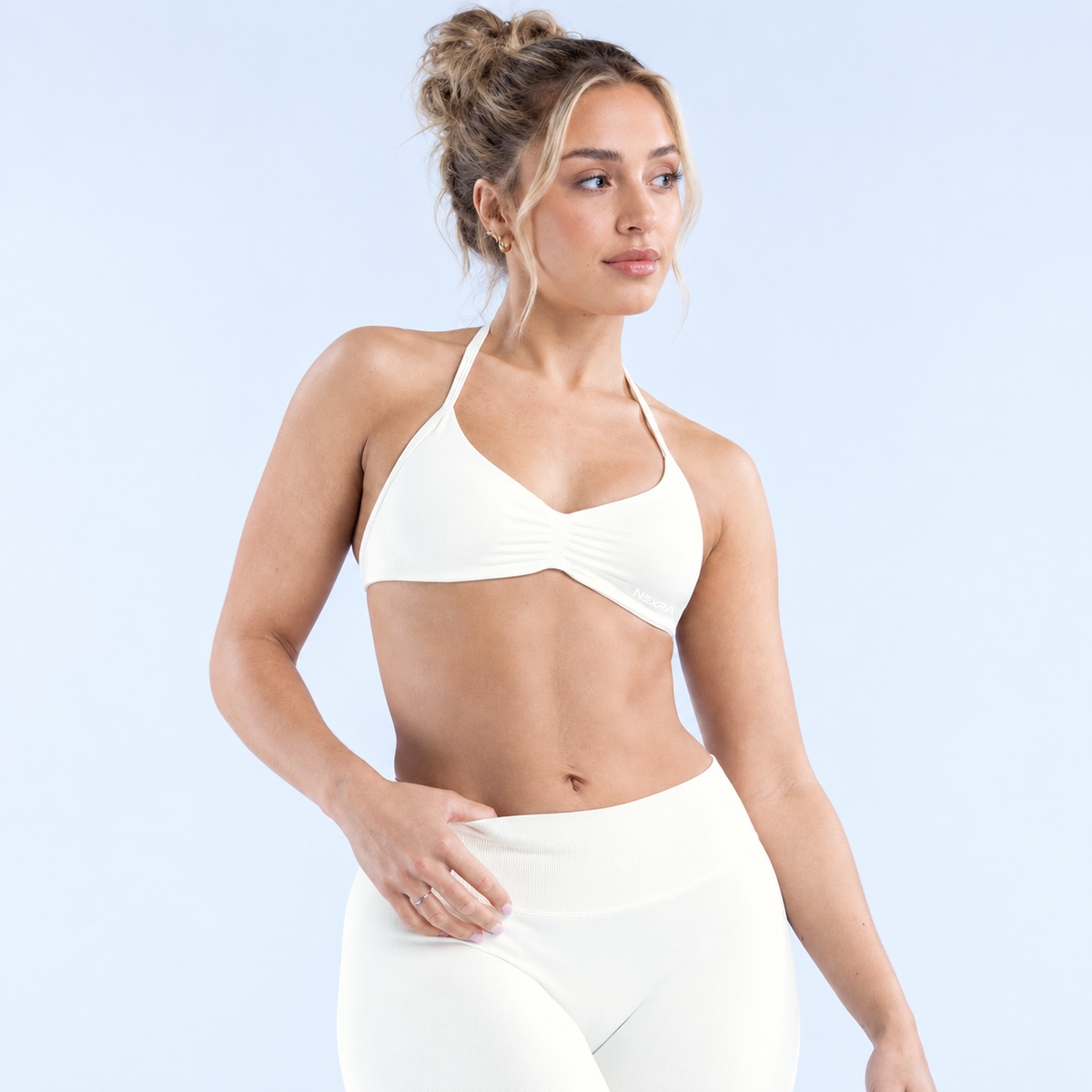 NEXRA Impact Strappy Bra in White